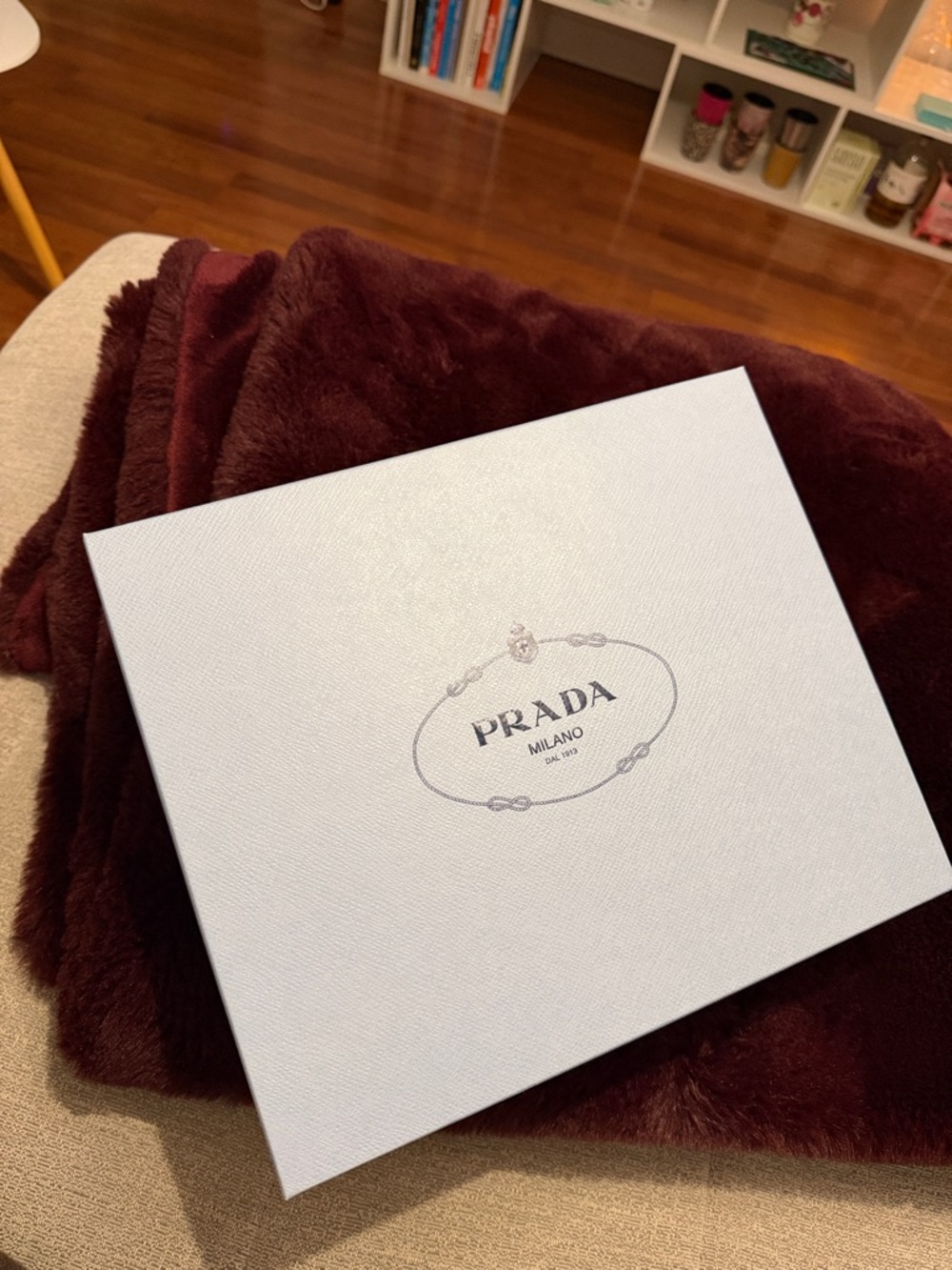 Prada Light Blue Logo Gift Box (12x10x4.5)